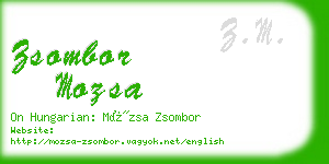 zsombor mozsa business card